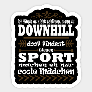 Downhill Fahrradfahren Natur Wheeli Spruch Sticker